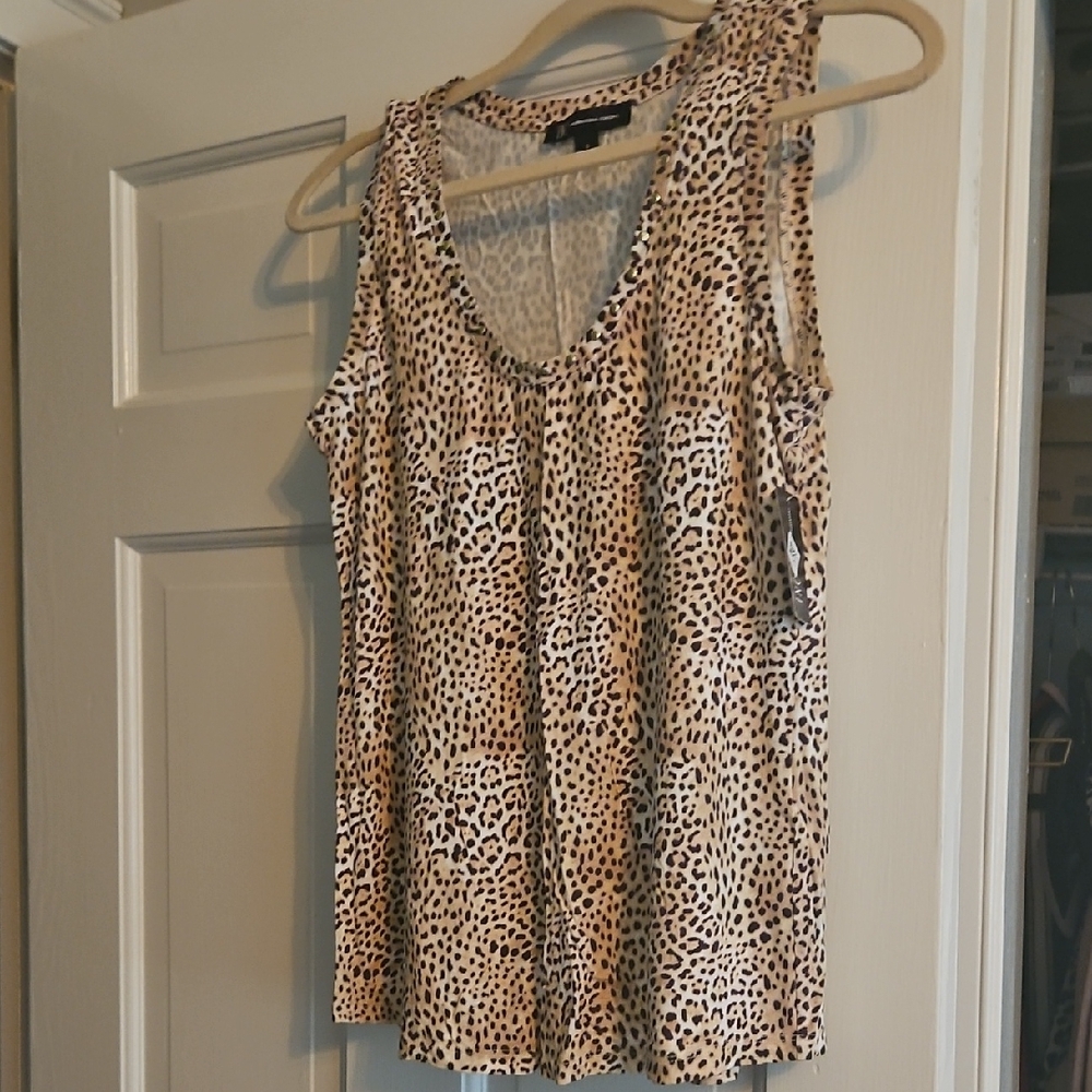 Leopard Print Sleeveless Top From I.N.C